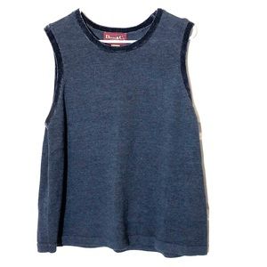 Denim & Co.  Blue Sweater Tank Top 1X